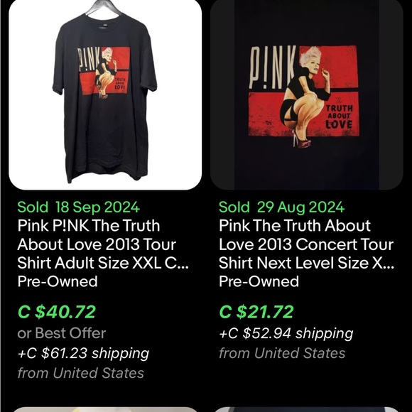 Pink The Truth About Love T-Shirt / 2013 Tour / XL - Picture 8 of 8